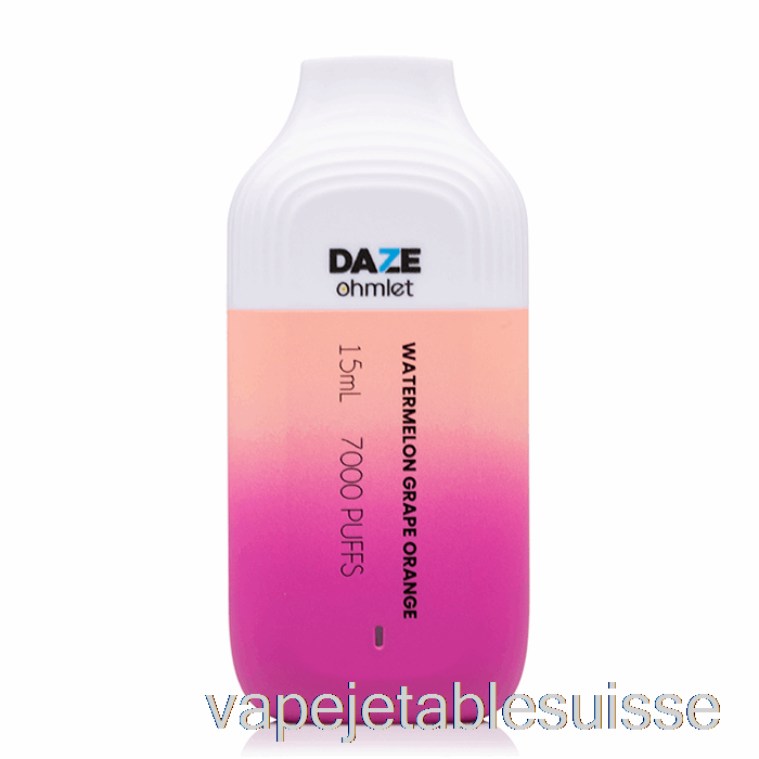 Vape Suisse 7 Daze Ohmlet 7000 Jetable Pastèque Raisin Orange